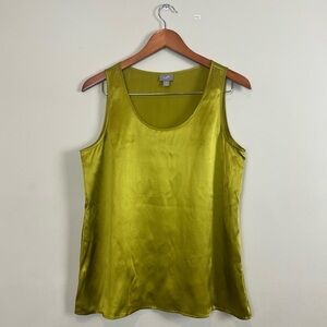 J. Jill Women's Olive Satin Tank Top